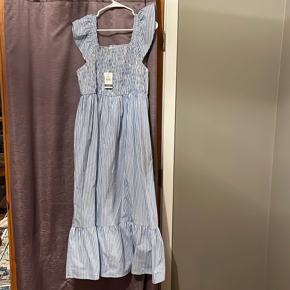 MudPie Blue and White Striped Dress